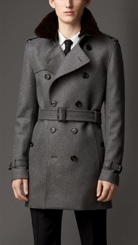 burberry gray long fur coat mens|burberry quilted coat nordstrom.